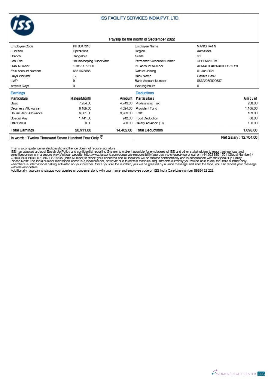 Download ISS facility services India payslip template in Word and PDF formats.pdf, 1 Photoshop template